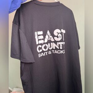 EUC, possibly never worn. Black T-Shirt for East County Bait and Tackle